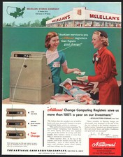 1958 McLELLAN'S McLellan Five and Dime Ten Stores NCR National Cash Register AD picture