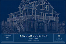 Custom Beach House Portrait Aluminum Sign Personalized Coastal Home Art picture