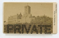 CDV Photo  Castle in Germany - Die Wartburg von Osten by; F Cyliax - Eisenach picture