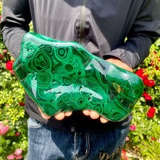 4.7LB  Natural Chrysocolla/Malachite transparent cluster rough mineral sample picture