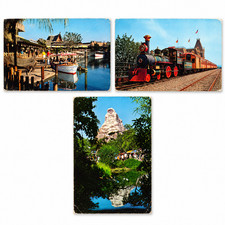 Disneyland Postcards Lot 3 1957 1958 1967 Jungle Cruise Matterhorn Train Posted picture