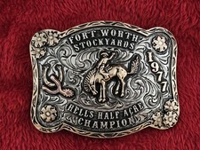 Bronc Riding Rodeo Trophy Buckle☆1977☆X~Treme  Champion☆Hells Half Acre☆Rare☆156 picture