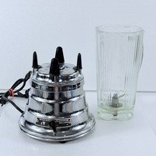 VTG Waring Blendor Deluxe 702B Chrome Beehive Blender 2 Speed Glass Ribbed Jar picture