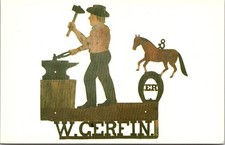 Lancaster County Blacksmith Trade Sign Vintage Postcard 4P24-29 picture