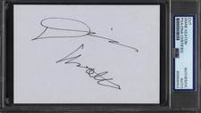 DIANE KEATON Iconic Actress THE GODFATHER Signed Autographed Cut 3.5 x 5 PSA picture