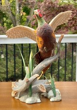 1991 Franklin Mint Ring-Necked Pheasant Figure by A.J. Rudisill.  picture