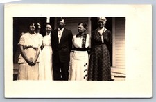 Postcard RPPC Group of Adults in Front of a House 1914 N219 picture