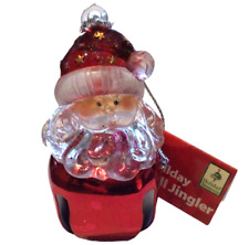 Holiday Bell Jingler SANTA CLAUS Christmas Ornament By KCARE Vintage picture