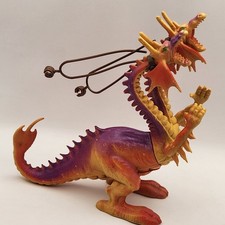 Vintage Arco 1982 The Other World Gaifand Two Headed Dragon Figure W/ Harness  picture