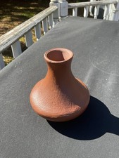 Vintage Signed N.S. JEMEZ Native American Pottery Vase Rustic Unpainted picture