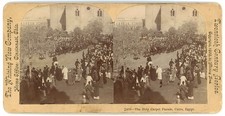 EGYPT STEREOVIEW - Cairo - Holy Carpet Parade - Whiting View Co c1900 picture