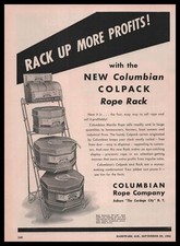 1955 Columbian Rope Auburn New York Colpack Rope Rack Display Vintage Print Ad picture
