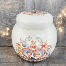 1981 Sadler England Prince Charles Princess Diana Marriage Ginger Jar Canister picture