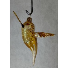 Glass Hummingbird Ornament - Hand Painted - Made in Poland - Radko Inspired picture