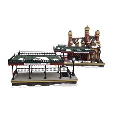 🚨 Department 56 Dickens' Village Old Queensbridge Station 58443 Christmas Vntg picture