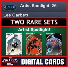 LEE GARBETT VOL 1 ARTIST SPOTLIGHT ‘26 TWO RARE SET-TOPPS MARVEL COLLECT picture
