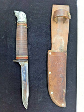 Vintage Schrade Walden Bear Head Fixed Blade Knife picture