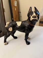 Antique Hubley cast Iron Boston Terrier Doorstop Classic  picture