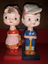 Vintage 8” Pair Of Bobbleheads Boy And Girl picture