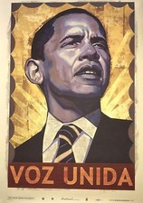Rafael Lopez VOZ UNIDA Litho Barack Obama OFFICIAL 2008 Campaign Lithograph #541 picture