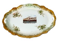 TACOMA WA WASHINGTON Antique MT TACOMA Souvenir TRINKET PAINTED PLATE DISH picture