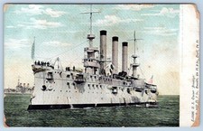 Pre-1907 BATTLESHIP U.S. CRUISER BROOKLYN ANTIQUE POSTCARD picture