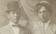Antique Real Photo RPPC Postcard Debonair Dashing Young Men Teen Boys Suit & Tie picture