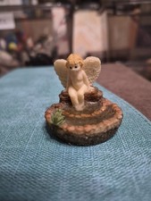 Mini Angel Watching A Frog Figure picture
