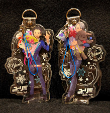 Yuri on Ice Clear Plastic Keychain Lot Yuuri Katsuki & Victor FLAWLESS picture