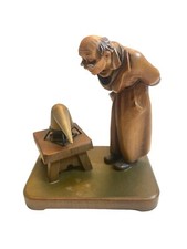 Anri The Alchemist or Chemist Wood Carved Figurine from a Carl Spitzweg Scene picture