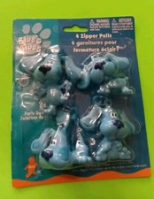 Vintage Blue's Clue's Zipper Pull Clips & Keychains Pack Of 4 NOS 2001 Nick JR picture