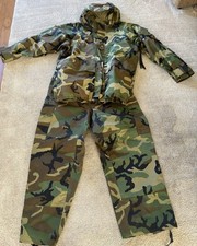 VTG 1997 USMC Gen I| ECWCS Woodland Camo Gore-Tex Parka Jacket Large Short EGA picture