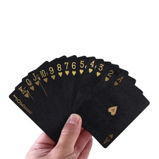Diamond Waterproof Black Golden Cards Plastic Poker Playing HD Deck of Cards picture