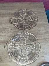 Vintage Wild Rose Pattern Cross Crystal Indiana Glass Depression Glass plate picture