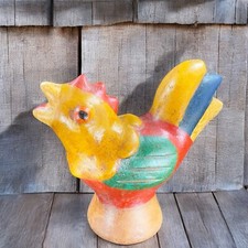 Vintage Folk Art Peru Pottery Bird Figurine Hand Painted Decor Figure Peruvian picture