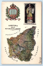 Territorio Repubblica di SAN MARINO Map cartograph Heraldic Postcard picture