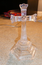 Beautiful DePlomb Lead Crystal Religious Cross Figurine 7