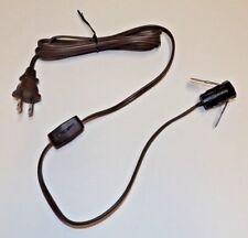 6' BROWN LAMP CORD SET WITH CLIP IN CANDELABRA SOCKET AND LINE SWITCH 46760JB picture