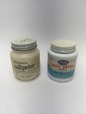 Vintage Apothecary Lot Of 2: McKesson Saltpeter 1970’s, SupeRx Salt Petre 1960’s picture