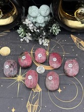 Natural Rhodonite in Quartz small Palm stones picture