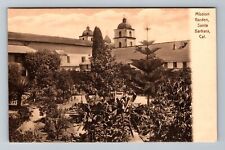 Santa Barbara CA-California, Mission Garden, Scenic View, Vintage Postcard picture