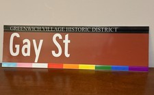 NYC DOT Sign GAY STREET St Pride Month Rainbow Edition of 25 New York City LGBT picture