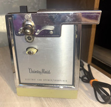 Vintage Retro DAINTY MAID Electric Can Opener / Knife Sharpener Green Works picture