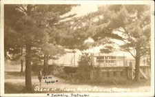 Harbor Beach Michigan MI Summer Resort Man Sam Lyobs? c1930s-40s RPPC picture