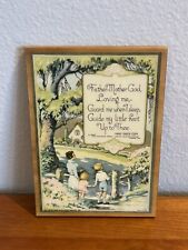 Christian Science Children's Prayer wooden wall hanging vintage lovely beautiful picture