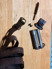 Vintage Swiss Military Leather Rifle Sling Cleaning Accessory Lot Original picture