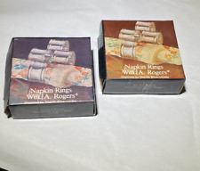 Vintage Wm A Roger Silverplated Napkin Rings Set of 4 Original Packaging *BNT758 picture