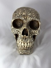 Summit Collection Faux Skull Floral Carved Mandala Resin Figurine Decor 2016 picture
