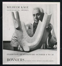 1958 Wilhelm Kage photo Gustavsberg Sweden stoneware photo vintage print ad picture