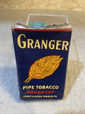 Vintage Granger Pipe Tobacco Rough Cut Advertising Paper Pouch VGC picture
